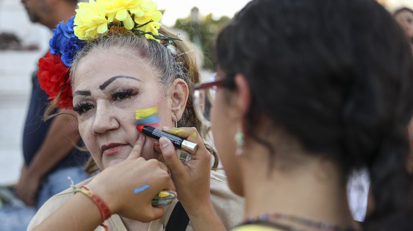 Manifestação de venezuelanos em Lisboa. Foto: Miguel A. Lopes/Lusa