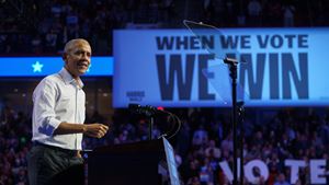 Barack Obama, Bruce Springsteen e John Legend em Filadélfia para apoiar Kamala Harris