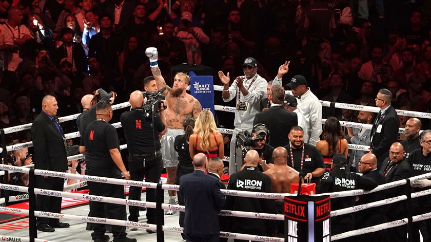 Combate de boxe entre Jake Paul vs Mike Tyson. Foto: Dustin Safranek/EPA