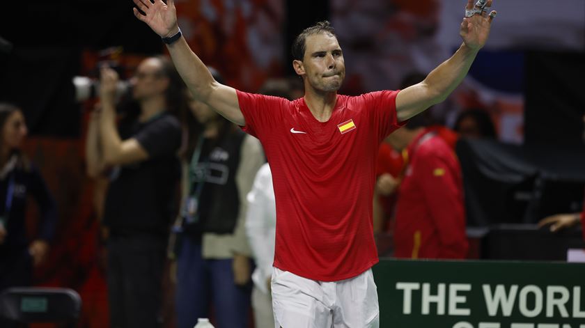 Nadal na Taça Davis, em Málaga (foto: Jorge Zapata/EPA)