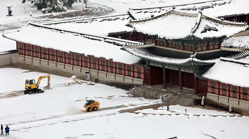 Tempestade de neve Coreia do Sul. Foto: Yonhap/EPA