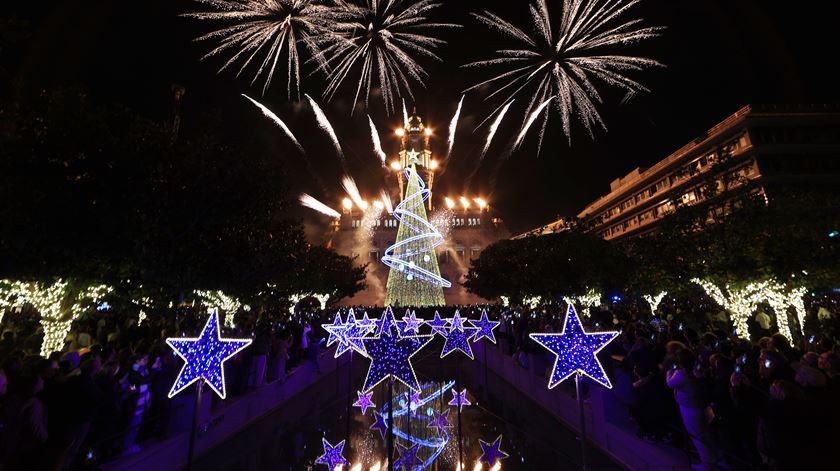 Iluminações de Natal no Porto. Foto: Estela Silva/Lusa