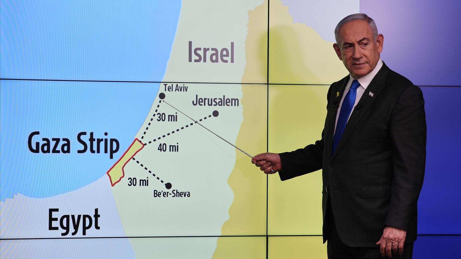 Netanyahu: Israel quer controlar toda a Faixa de Gaza