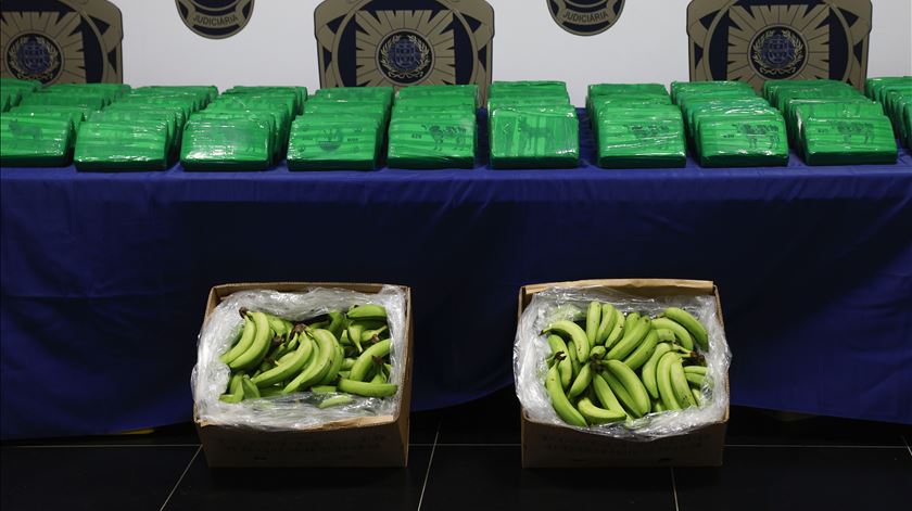 Polícia Judiciária apreende três toneladas de cocaína em carga de bananas Foto: António Pedro Santos/Lusa