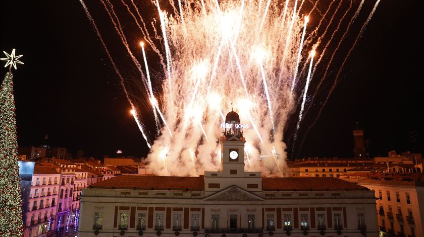 Passagem de ano de 2025 em Madrid, Espanha. Foto: Jp Gandul/EPA