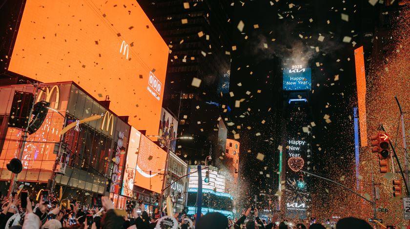 New York Times Square Passagem de Ano 2025. Foto: Olga Federova/EPA