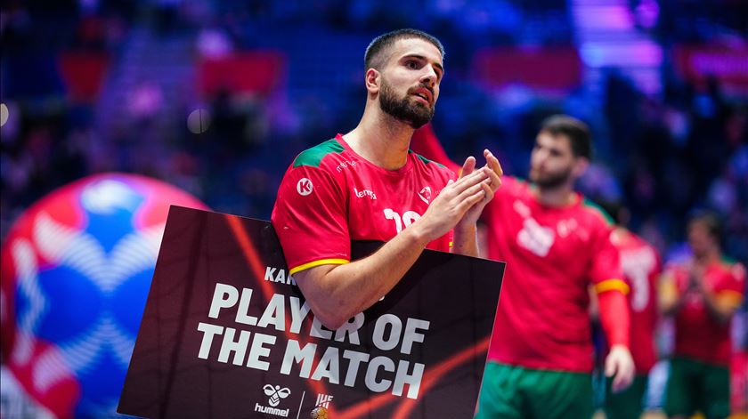 Martim Costa MVP no Portugal vs Brasil no Mundial de Andebol Foto: Beate Oma Dahle/EPA