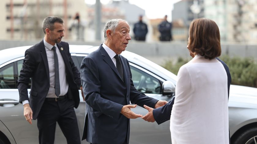 Marcelo Rebelo de Sousa na cerimónia fúnebre de Aga Khan. Foto: Miguel A.lopes/Lusa