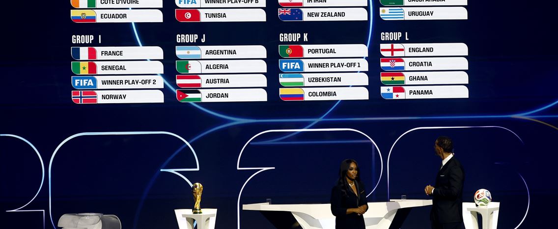 Mundial 2026. Colômbia, estreante Uzbequistão e vencedor de play-off no grupo de Portugal