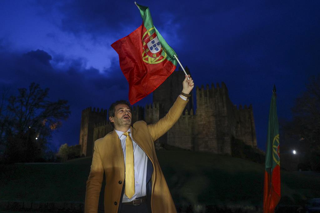 André Ventura em Guimarães Foto: Tiago Petinga /Lusa