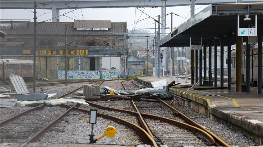Comboios continuam suspensos em quatro linhas ferroviárias devido à depressão Kristin