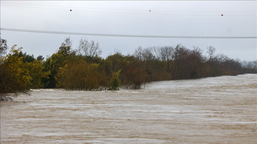 Rio Mondego galgou dique na zona da A1