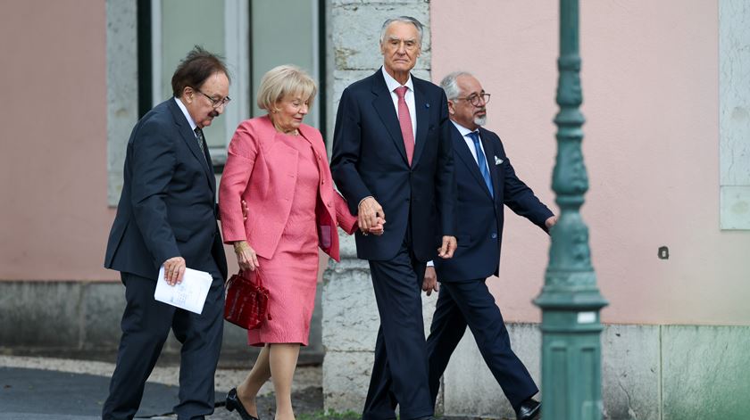 Aníbal Cavaco Silva acompanhado da mulher, Maria Cavaco Silva. Foto: André Kosters/Lusa
