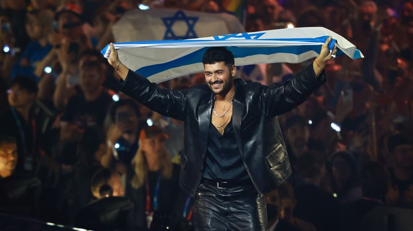 Israel em segundo lugar na Eurovisão 2026. Foto: Hannibal Hanschke/EPA