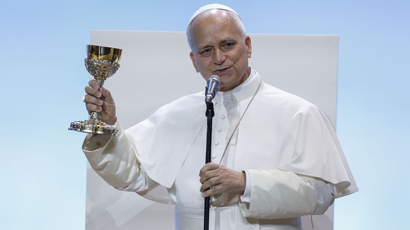 Papa despede-se de Madrid em encontro com voluntários.. Foto: Javier Lizon / Pool/EPA