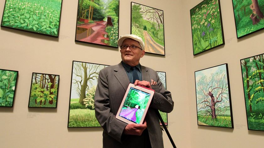Pintor David Hockney morreu aos 88 anos. Foto: Alfredo Aldai/EPA Pintor David Hockney morreu aos 88 anos. Foto: Alfredo Aldai/EPA