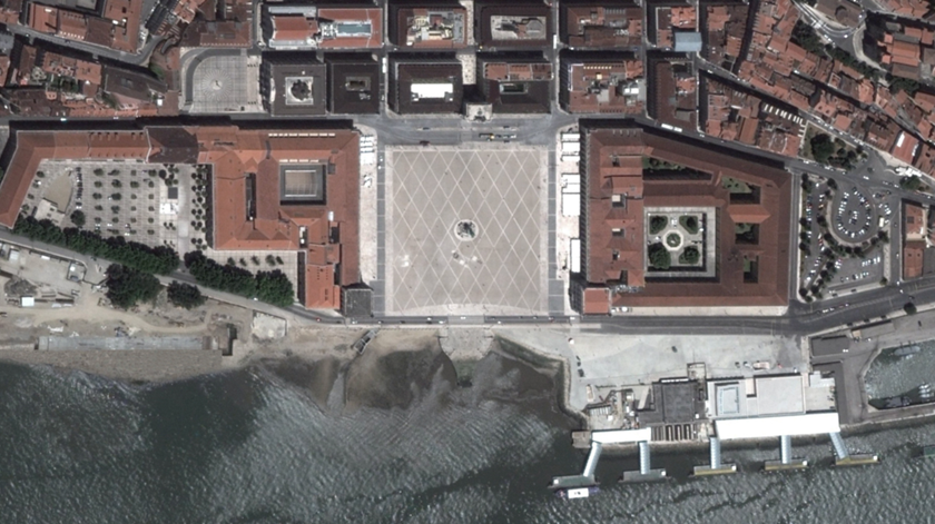 Terreiro do Paço, ortofotomapa, 2012. Foto: Associação  de Turismo de Lisboa