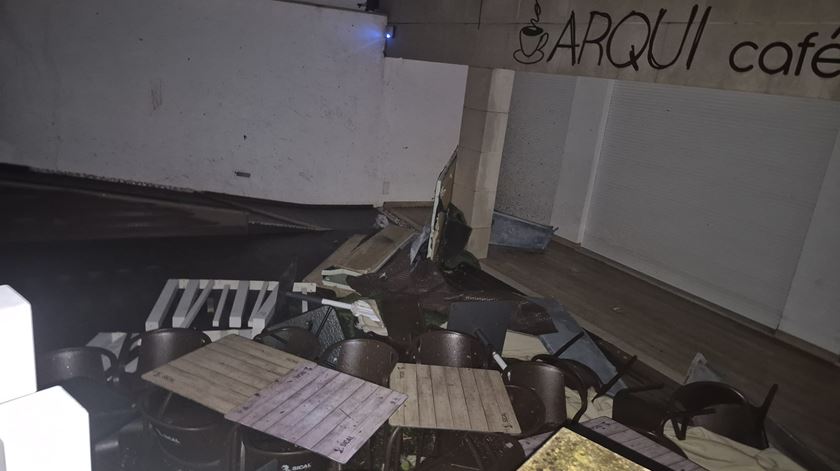 Depressão Kristin deixa rasto de destruição em Leiria. Foto cedida à Renascença por Virgínia Simões