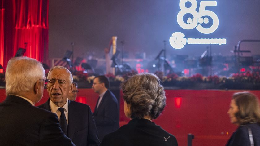 Marcelo Rebelo Sousa e palco 85 Anos RR - DR: André Dias Nobre Marcelo Rebelo Sousa e palco 85 Anos RR - DR: André Dias Nobre