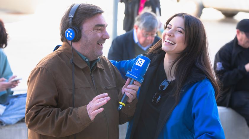 Paulino Coelho e Inês Nogueira no Três por Todos 2026 em Coimbra. Foto: Vasco Cruz/RR