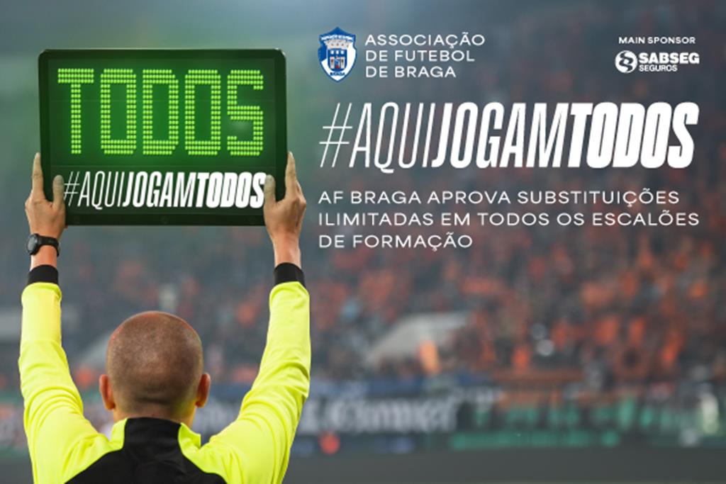 "Aqui jogam todos", campanha AF Braga. "Aqui jogam todos", campanha AF Braga.