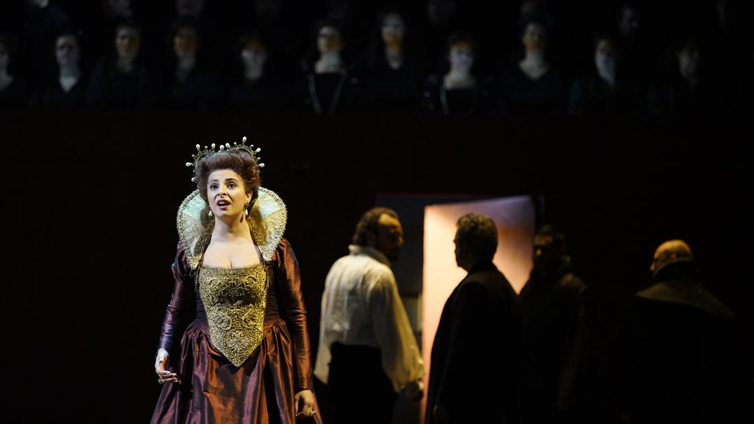 A protagonista, Maria Stuarda, é encarnada pela soprano russa Ekaterina Bakanova. Foto: DR