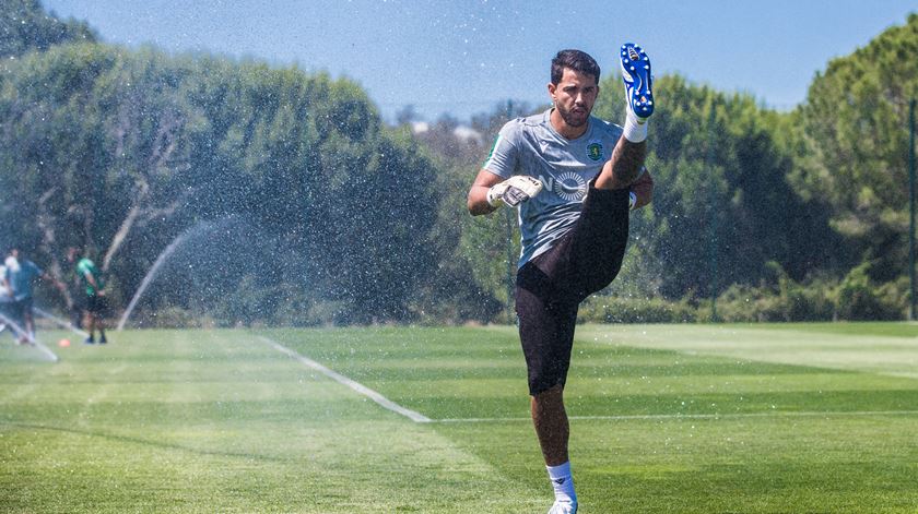 Renan Ribeiro treinou sem limitações, esta quinta-feira, em Alcochete Foto: Sporting CP