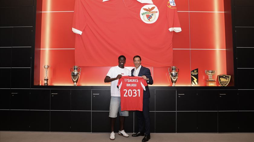 Banjaqui e Rui Costa, Benfica. Foto: SLB