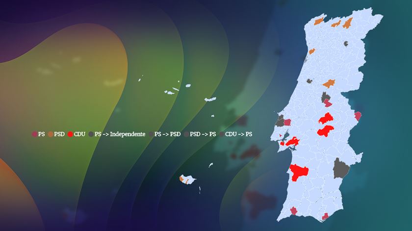 Há menos sete bastiões: em quase 50 anos de autárquicas, 17 câmaras só viram uma cor partidária