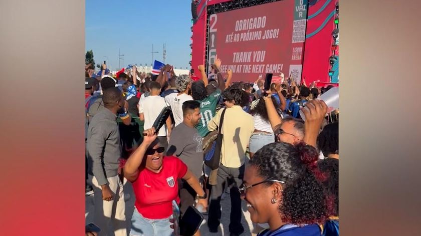 Mundial de Futebol: Veja a festa de Cabo Verde no Terreiro do Paço