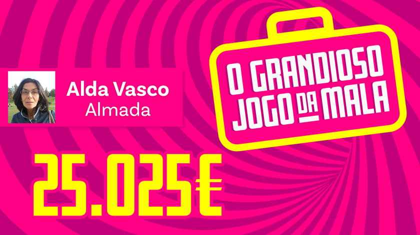 A Alda Vasco é a primeira vencedora do "Grandioso Jogo da Mala"