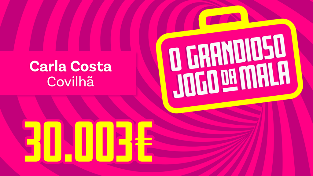 A Carla, da Covilhã, ganhou 30.003€ no Grandioso Jogo da Mala e não queria acreditar!