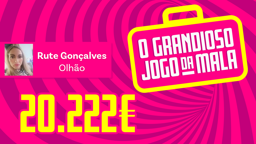 A Rute Gonçalves ganhou 20.222€ no Grandioso Jogo da Mala!