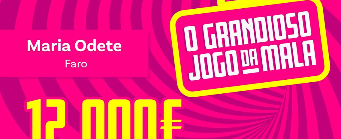 A Maria Odete ganhou 12.000€ no Grandioso Jogo da Mala