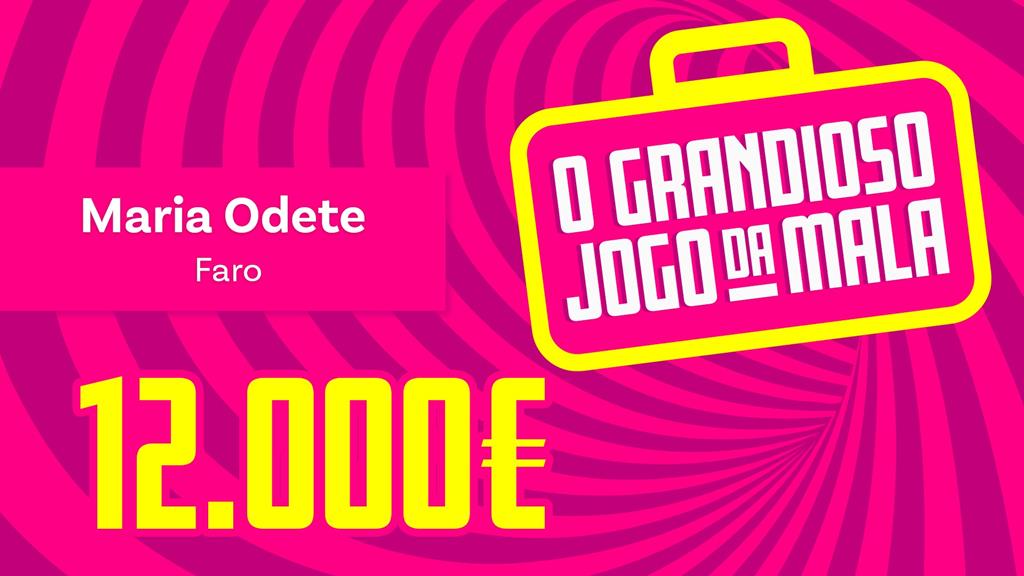 A Maria Odete ganhou 12.000€ no Grandioso Jogo da Mala