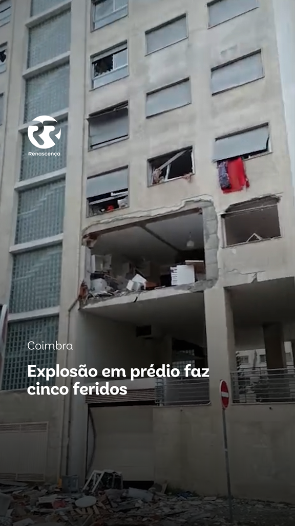 Explosão em prédio em Coimbra faz cinco feridos