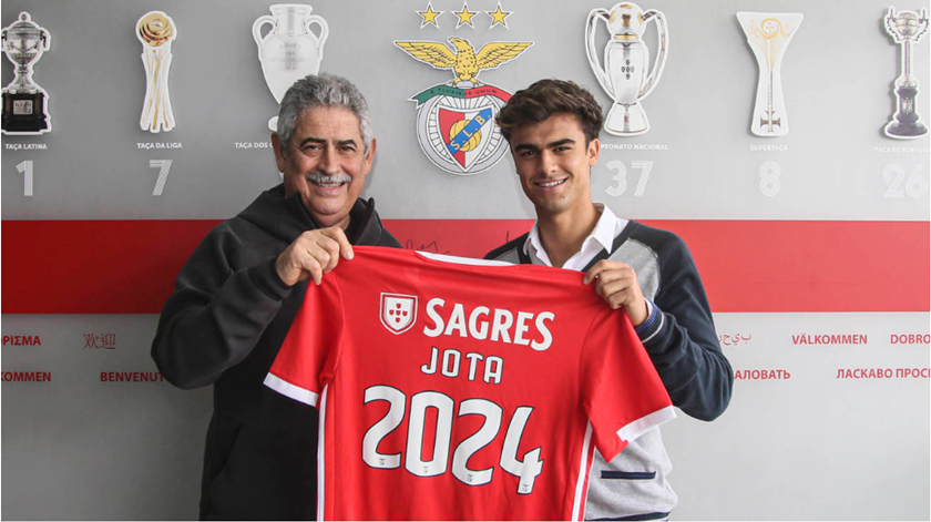 Luís Filipe Vieira e Jota. Foto: SLB