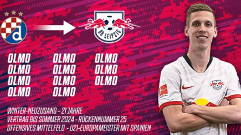 Dani Olmo. RB Leipzig. Foto: Twitter Dani Olmo. RB Leipzig. Foto: Twitter