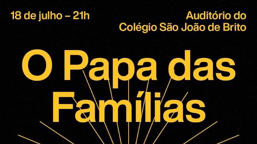 Cartaz evento O Papa das famílias