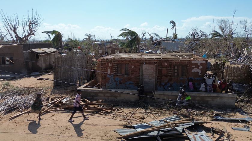 Ciclone Chido causa destruição no distrito de Mecufi, em Cabo Delgado. Foto: Unicef/Reuters