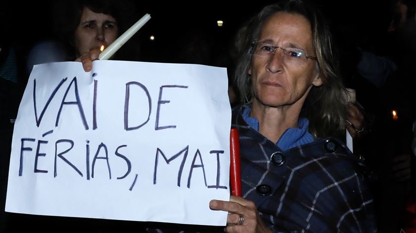 Manifestação de solidariedade para com as vítimas dos incêndios. Foto: António Cotrim/Lusa