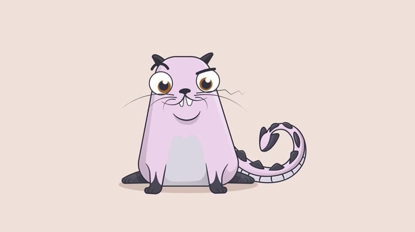 Este "CryptoKittie" foi vendida por mais de 170 mil dólares. Fonte: CryptoKitties