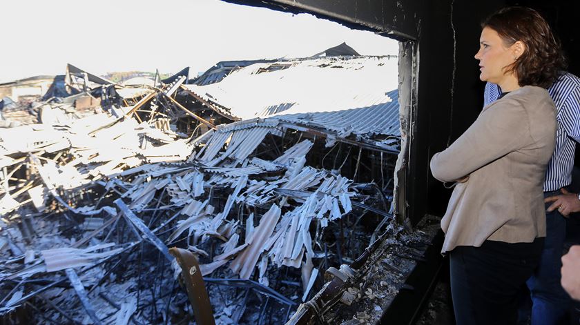 Assunção Cristas visitou a região atingida pelos incêndios em 2017. Foto: António José/Lusa