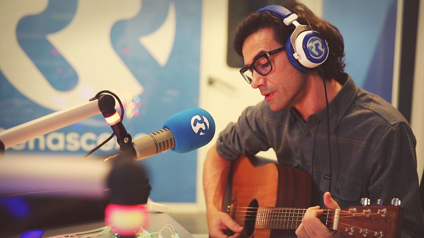 O músico David Fonseca nos estúdios da Renascença. Foto de arquivo