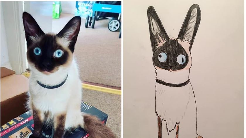 Este gato chama-se Mike Sinatra. Foto: Facebook/Pet Portraits by Hercule