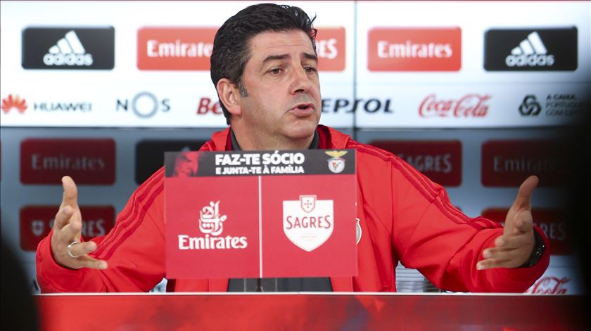 "Saltou a tampa" a Rui Vitória a propósito do alegadamente viciado Rio Ave-Benfica. Foto: Manuel de Almeida/Lusa