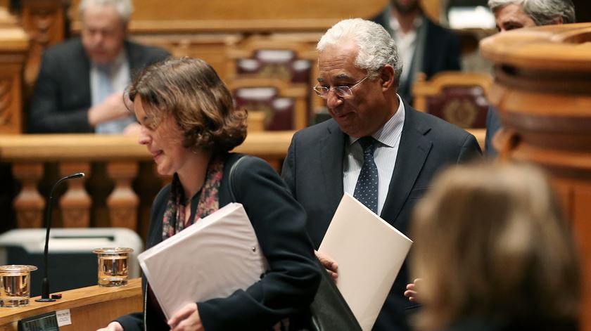 António Costa à chegada para o debate quinzenal. Foto: Manuel de Almeida/Lusa