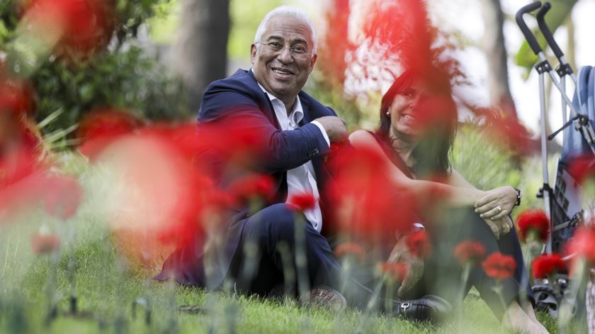 António Costa nos jardins do Palácio de São Bento 25 de abril 2018 Foto: José Sena Goulão/Lusa