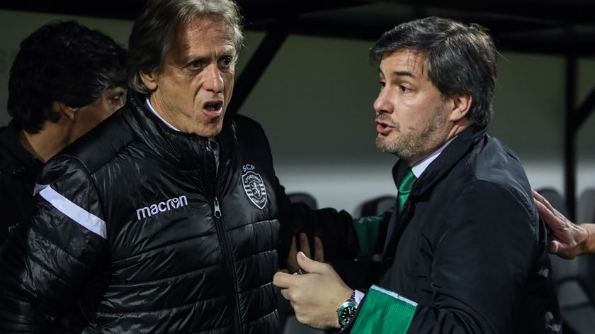 Jorge Jesus em rota de colisão com Bruno de Carvalho. Foto: Luís Forra/Lusa