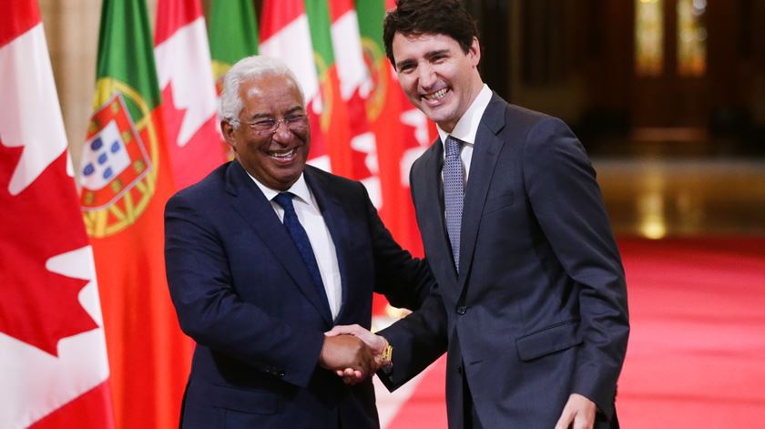 António Costa e Justin Trudeau. Foto: José Coelho/Lusa